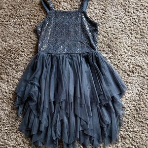 Cat & Jack Sequin gray Tulle Dress